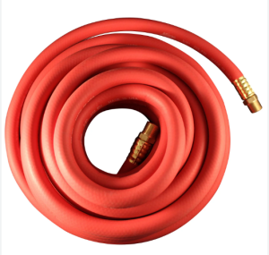 1/4" x 25' 200 PSI Red Air Hose Coupled w/ 1/4  MNPT E/E