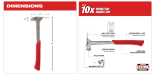 17oz Milled Face Framing Hammer