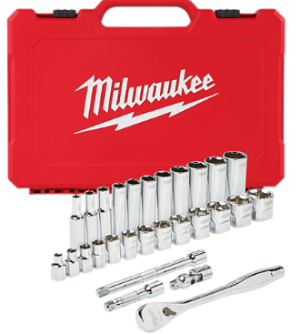 3/8" Drive 28pc Ratchet & Socket Set- SAE