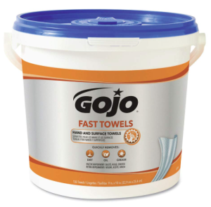 Gojo Fast Wipes Hand Cleaning Towels, 130 wipes/pail