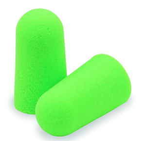 Pura-Fit Foam Earplugs, Foam, Bright Green, Uncorded