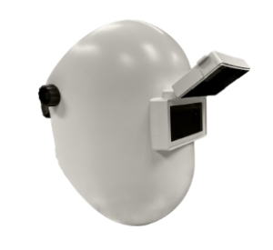 Welding Helmet , Pipeliner, White Flip Front 2" x 4.25"
