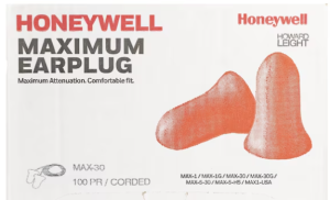Howard Leight MAX-30 Corded Premium Ear Plug 33dB 100 Per Box