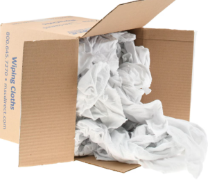 50lb Box Lint-Free Rags, White